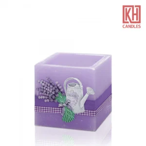 Lavender Garden Lamp Quadrat Candle