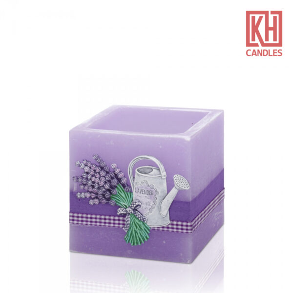 Lavender Garden Lamp Quadrat Candle